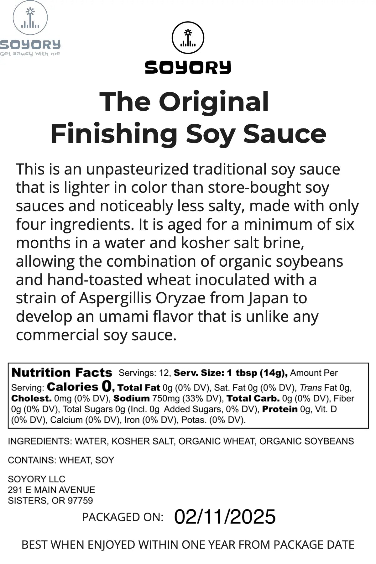Original Finishing Soy Sauce - 2025 - SoyOry